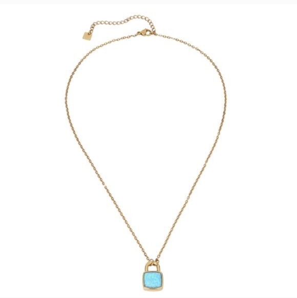 Taylor Swift New The Life of a Showgirl Opalite Gold Tone Lock Necklace TLOAS - Picture 2 of 4